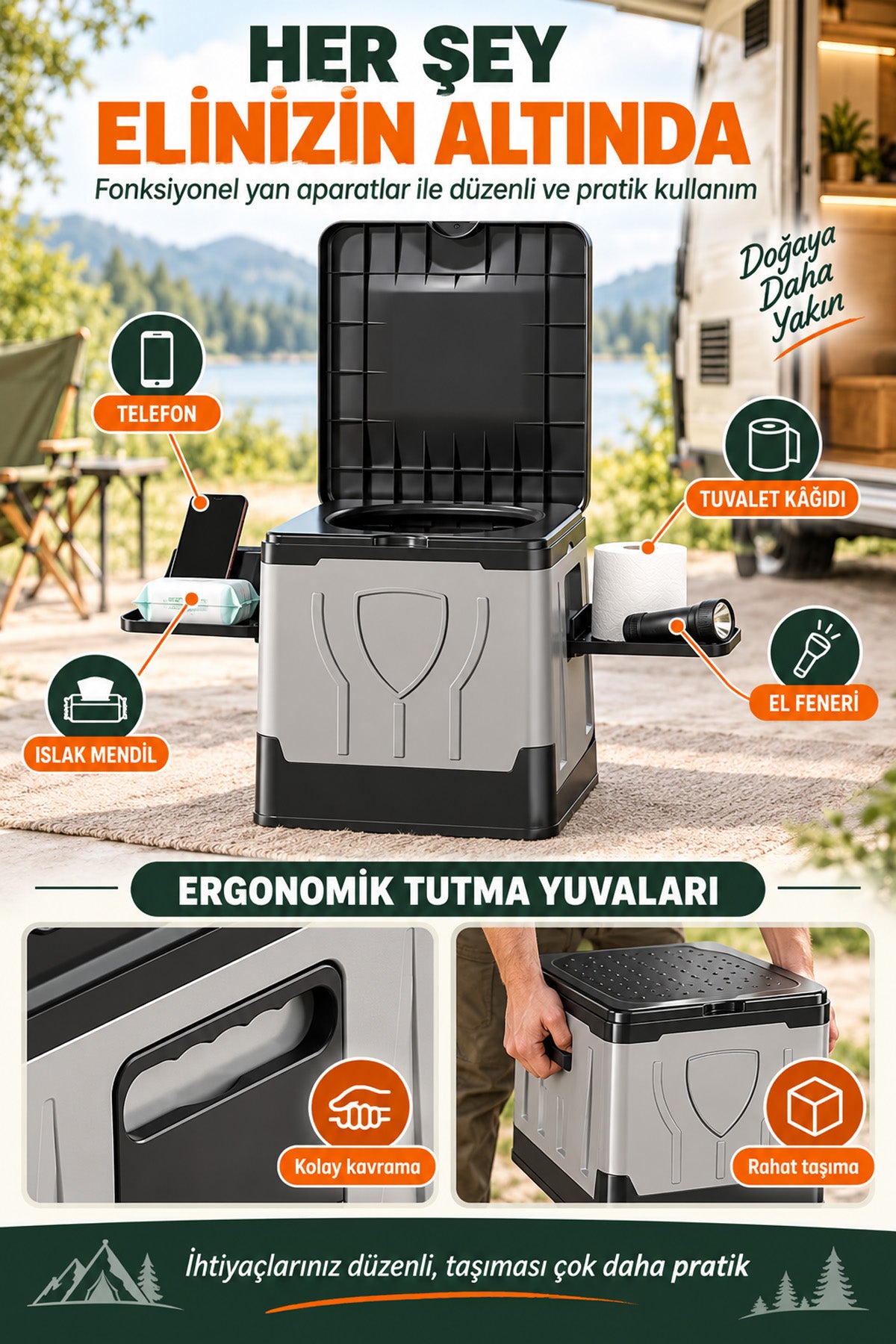 Efsane Kamp - Fonksiyonel Seyahat Kamp Tuvaleti