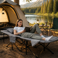EFSANE KAMP - Konfor Ultralight Kampet Portatif Kamp Yatağı Gri-  190x68x35cm