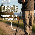 EFSANE KAMP - Baton/baston Katlanabilir - Siyah