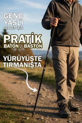 EFSANE KAMP - Baton/baston Katlanabilir - Siyah