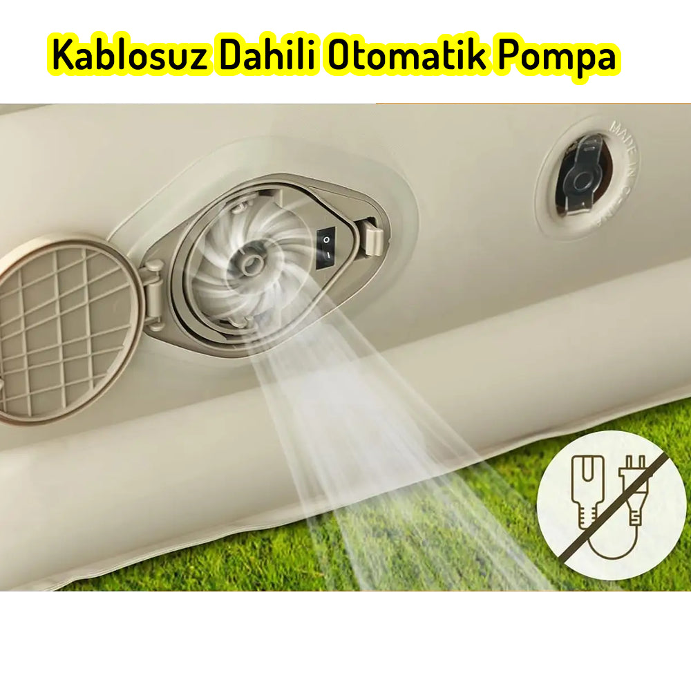 EFSANE KAMP - Double Yüksek Otomatik Şişen Dahili Pompalı Tek Kişilik Yatak - 191*99*40cm