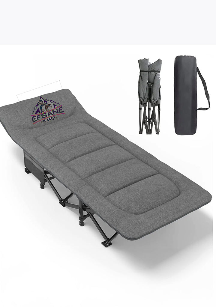 EFSANE KAMP - Konfor Ultralight Kampet Portatif Kamp Yatağı Gri-  190x68x35cm
