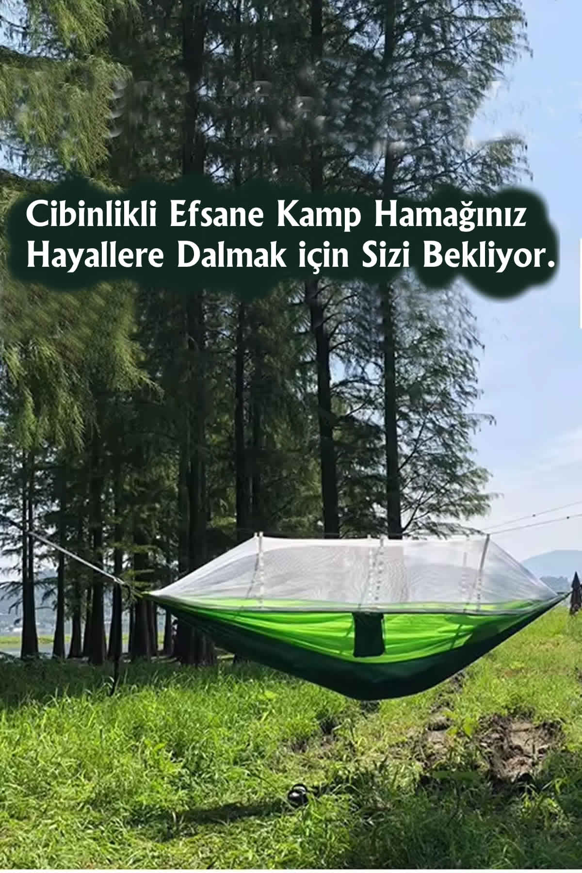 EFSANE KAMP - Cibinlikli Efsane Kamp Hamak - Ultra Konfor - Kompakt - Portatif - Çantalı